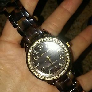 Anne Klein tortoise shell watch
